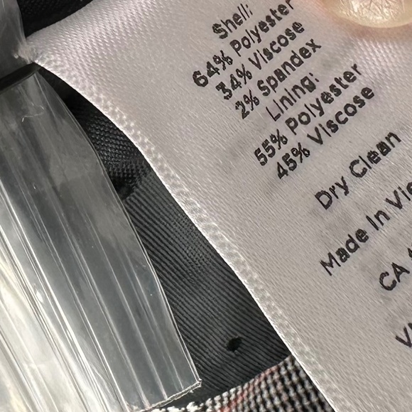 New Talbots Blazer Jacket Coat Sz 18WP 18W Petite Plaid Houndstooth Gray Black - Picture 6 of 6